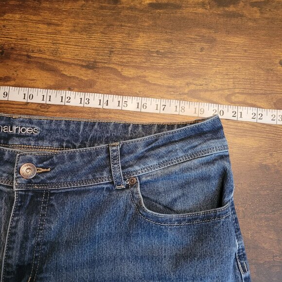 Maurices Jeans 22 S High Rise Relaxed Bootcut Medium Light Wash Stretch Western - Picture 5 of 10